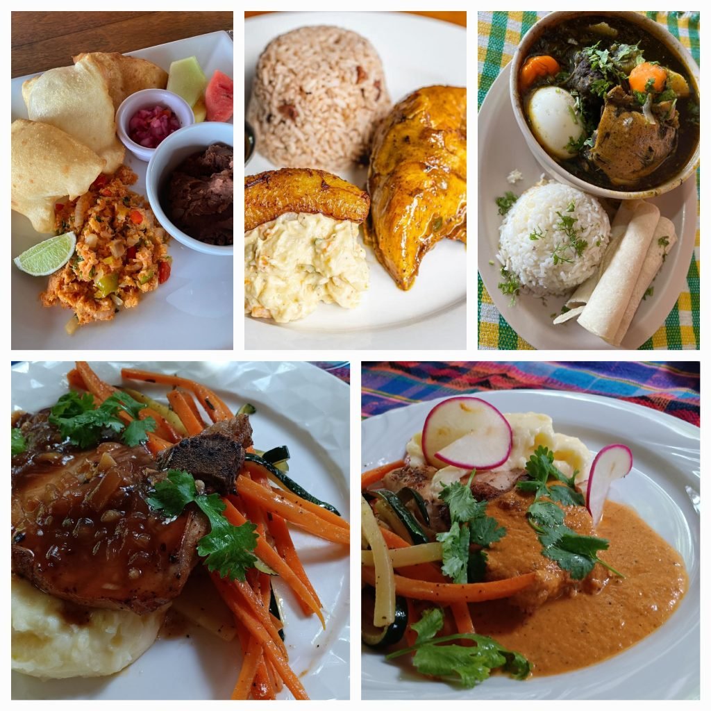 Belizean meals served at The Cabins at Monkey Falls