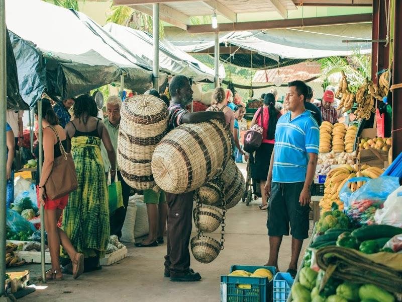 San Ignacio farmers market with local Belizean vendors
